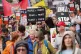 People attending the People's Assembly Against Austerity protest in central London, June 7, 2025