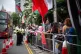 People taking part in a demonstration organised by the Palestinian Youth Movement Britain near the Israeli embassy in London, in protest against the escalating aggression in the middle east following the Israeli air strikes against Iran, June 13, 2025