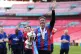 Crystal Palace manager Oliver Glasner with the FA Cup trophy, May 17, 2025