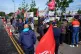 Striking refuse workers outside Perry Barr depot in Birmingham, amid an ongoing strike in the city,  June 10, 2025