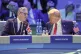 Prime Minister Keir Starmer speaks with US President Donald Trump before the start of a North Atlantic Council plenary meeting during the Nato Summit at the Hague, Netherlands, June 25, 2025