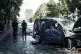 People and rescuers gather at the scene following a Russian strike on Sumy, Ukraine, June 3, 2025
