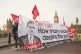 Members of Unite take part in a protest on Westminster Bridge in London over the Government's decision to cut the winter fuel payment, January 29, 2025