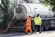 A tanker pumps out excess sewage from the Lightlands Lane sewage pumping station in Cookham, Berskhire which flooded after recent heavy rainfall, January 10, 2024