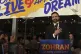 Democratic mayoral candidate Zohran Mamdani takes the stage at his primary election party, June 25, 2025, in New York