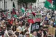 Hundreds of thousands marched through London for peace in the Middle East on Saturday