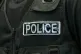 A Police badge on display