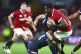 Maro Itoje of the British & Irish Lions is tackled by a defender during their game against the Queensland Reds in Brisbane, Australia, July 2, 2025