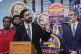 Democrat mayoral candidate Zohran Mamdani speaks during a rally at the Hotel & Gaming Trades Council headquarters in New York, July 2, 2025
