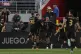 Mexico forward Raúl Jiménez (centre) celebrates with teammates after scoring a goal during the second half of a CONCACAF Gold Cup semifinal soccer match against Honduras, July 2, 2025, in Santa Clara, Calif.