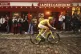 Slovenia's Tadej Pogacar, wearing the overall leader's yellow jersey, pedals at the Place de Tertre in the Montmartre district, during the last stage of the Tour de France cycling race between Mantes-la-Ville and Paris, Sunday, July 27, 2025 in Paris