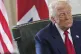 President Donald Trump speaks with the media during a meeting with Britain's Prime Minister Keir Starmer at the Trump Turnberry golf course in Turnberry, Scotland, July 28, 2025