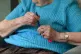 An elderly woman at Rowheath House retirement home in Birmingham