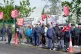 Striking refuse workers outside Perry Barr depot in Birmingham in a long-running dispute over jobs and pay, June 10, 2025