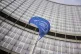 A flag waves in front of the International Atomic Energy Agency (IAEA) in Vienna, Austria, June 23, 2025