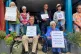 Journalist George Monbiot, with other local residents in Totnes, protesting against the government's banning of Palestine Action, July 26, 2025