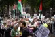 Supporters outside Westminster Magistrates' Court, London, where Stop the War Coalition Chair Alex Kenny and CND general secretary Sophie Bolt are due to appear charged with a public order offence during a pro-Palestinian rally in London on January 18