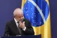 Brazil's President Luiz Inacio Lula da Silva gives a statement during a forum on democracy and multilateralism at La Moneda palace in Santiago, Chile, July 21, 2025
