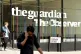 The main entrance of The Guardian Newspaper office on York Way, north London