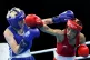 Northern Ireland's Kristina O'Hara (left) in action against India's MC Mery Kom at Oxenford Studios during day ten of the 2018 Commonwealth Games in the Gold Coast, Australia