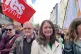 IN FOR THE LONG HAUL: Leanne Wood takes part in a march calling for Welsh independence in the centre of Cardiff, Wales in October 2022