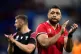 Wales' Taulupe Faletau (right) applauds the fans following victory in the Rugby World Cup 2023, Pool C match at the OL Stadium in Lyon, France, September 24, 2023