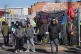 Members of Unite on the picket line in Tyseley, Birmingham, amid an ongoing refuse workers' strike in the city, April 1, 2025