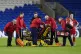 Wales' Ceri Holland goes off injured during the Uefa Women's Nations League, League A, Group A4 match at Cardiff City Stadium, April 4, 2025
