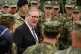 Prime Minister Keir Starmer speaks to British and Albanian troops about their involvement with training Ukrainian troops under Operation Interflex, during a visit to Berzite Military Museum in Tirana, Albania, May 15, 2025