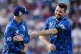England's Jamie Overton (right) celebrates after taking the wicket of West Indies' Matthew Forde during the First Men's One Day International match at Edgbaston, Birmingham, May 29, 2025