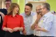 Chancellor of the Exchequer Rachel Reeves (left), Prime Minister Sir Keir Starmer (right) and Health Secretary Wes Streeting (second left) at the launch of the government's 10-year health plan during a visit to the Sir Ludwig Guttman Health & Wellbeing Centre in east London, July 3, 2025