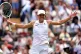 Iga Swiatek celebrates victory over Liudmila Samsonova following their Ladies' Singles match on day ten of the 2025 Wimbledon Championships at the All England Lawn Tennis and Croquet Club, London, July 9, 2025