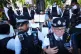 Police with demonstrators as they take part in a protest in Parliament Square, London, to call for de-proscription of Palestine Action after a ban against the organisation was announced after two Voyager aircraft were damaged at RAF Brize Norton in Oxfordshire on June 20, July 12, 2025
