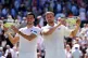 Julian Cash (left) and Lloyd Glasspool with their trophies following victory against Rinky Hijikata and David Pel following the Gentlemen's Doubles Final on day thirteen of the 2025 Wimbledon Championships at the All England Lawn Tennis and Croquet Club, London, July 12, 2025