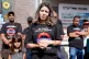 Vivian Figueiredo, the cousin of Jean Charles de Meneze, speaks during a vigil outside Stockwell Station in London, to mark the moment when the Brazilian was shot dead by the Metropolitan Police twenty years ago. Picture date: Tuesday July 22, 2025