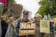 People take part in a Stop Trump Scotland protest outside the US Consulate in Edinburgh, as US President Donald Trump begins his five-day private trip to the country at his Turnberry golf course in South Ayrshire, July 26, 2025