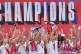 England's Leah Williamson lifts the trophy as she celebrates with team-mates during a Homecoming Victory Parade on the Mall, London. England defended their European Championship crown as they beat Spain on penalties in the final of Euro 2025. Picture date: Tuesday July 29, 2025
