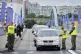 Polish border police check vehicles at a checkpoint bordering Germany, in Slubice, Poland, July 7, 2025