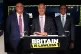 (left to right) Former detective Colin Sutton, Reform UK party leader Nigel Farage and Zia Yusuf at a press conference in Westminster, central London, July 28, 2025