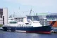 Royal Yacht Britannia moored up in Edinburgh