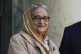 Prime Minister of Bangladesh Sheikh Hasina Wazed arrives at the Elysee Palace in Paris, November  9, 2021, to meet French President Emmanuel Macron for bilateral talks on the sideline of the Paris Peace Forum summit