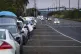 Oahu residents evacuate Ewa Beach to the side of Kunia Road due to the threat of tsunami in Kapolei, Oahu, Hawaii, July 29, 2025