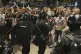 Serbian gendarmerie officers separate protesters from opposing camps during an anti-government protest in Belgrade, Serbia, August 13, 2025