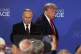 President Donald Trump (right) Russia's President Vladimir Putin arrive for a joint press conference at Joint Base Elmendorf-Richardson, Alaska, August 15, 2025