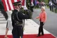 Monica Crowley, White House chief of protocol (obstructed at left) greets European Commission President Ursula von der Leyen, right, upon arriving to meet with President Donald Trump and Ukraine's President Volodymyr Zelenskyy, August 18, 2025