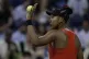 Naomi Osaka, of Japan, signals during a match against Greet Minnen, of Belgium, during the first round of the U.S. Open tennis championships, August 26, 2025, in New York