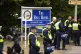 Police officers ahead of a demonstration outside the former Bell Hotel in Epping, July 27, 2025