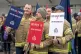 Firefighters from the Fire Brigades Union (FBU) take part in the Cuts Leave Scars rally outside the Scottish Parliament in Edinburgh, October 26, 2023