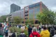Protesters outside Barclays in Glasgow