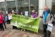 Campaigners outside the Clydeport offices
